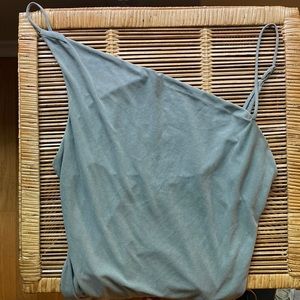 Urban outfitters ribbed asymmetric strap body suit